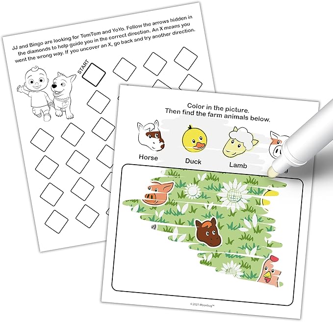 Bendon CoComelon 20 Page Imagine Ink Coloring Book with 1 Mess Free Marker