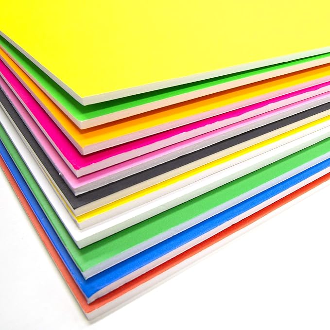 BAZIC Products Foam Board 20" X 30" Neon Yellow, Colored Foam Boards 3/16 Inch Thickness, 4 Count, Presentation Signboards School Craft Project Framing Display