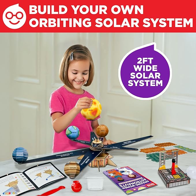 Doctor Jupiter My First Astronaut Kit, Solar System Project Kit for Kids, STEM Space Toys for 5-6-7-8-9-10 Year Old Girls | 4 in 1 Learning & Educational Toy