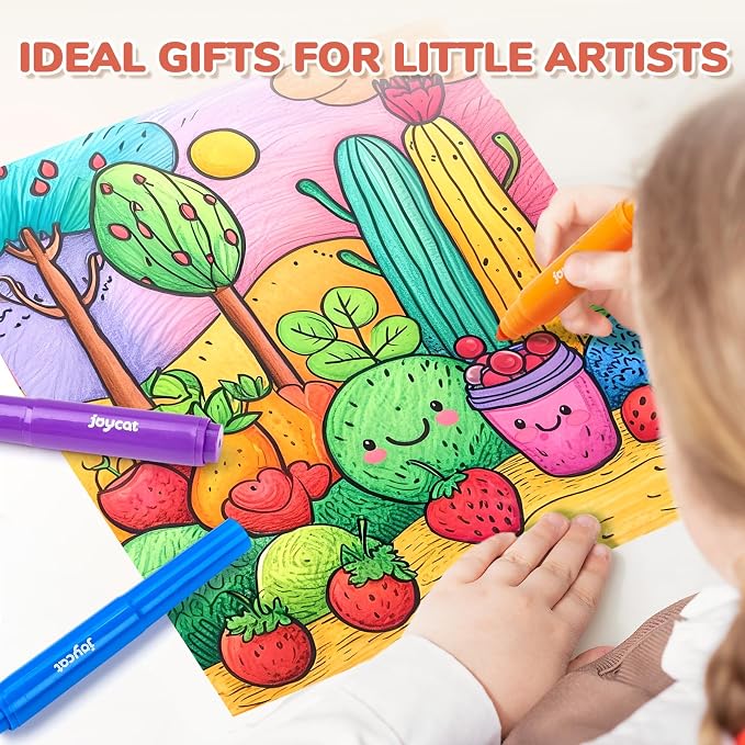 JoyCat 12-Color Washable Smelly Markers for Kids, Scented Art Set