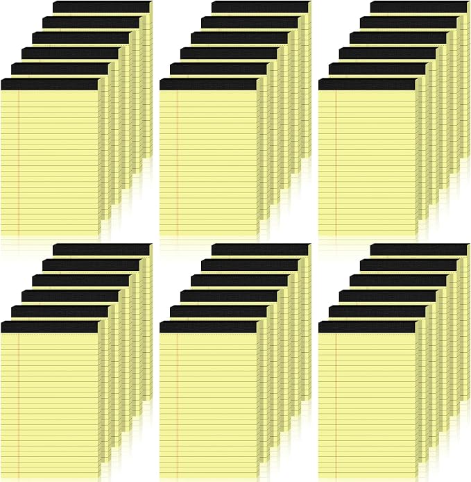 5x8 Lined Notepads 36-Pack - White Ruled Memo Pads with Firm Backing for Daily Lists, School Notes & Office Reminders | Smooth No-Bleed Paper for Students, Teachers & Professionals