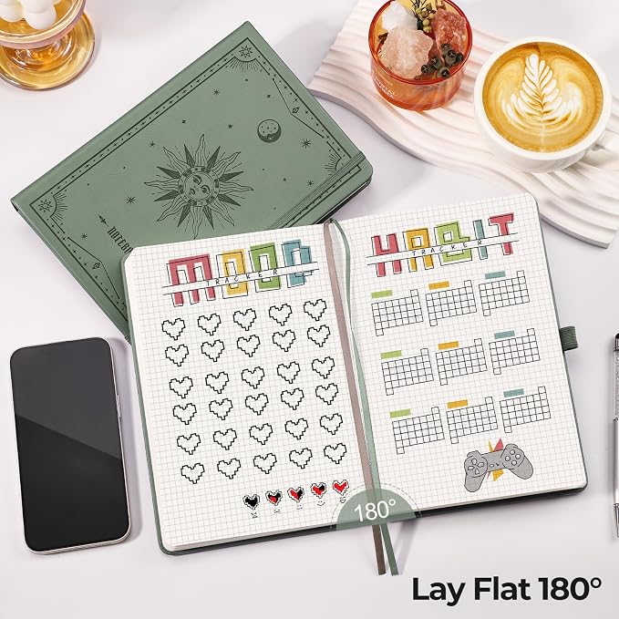 EMSHOI Graph Grid Journal Notebook, 320 Pages, A5 Size (5.7'' x 8.3'')