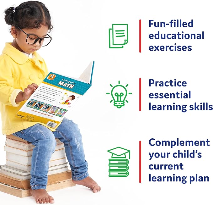 Head Start Workbooks Ages 7-8, Fun 2nd Grade Workbooks for Learning Math and Writing Basics, Before School Workbooks with Math, Reading Comprehension, Grammar, and Skills