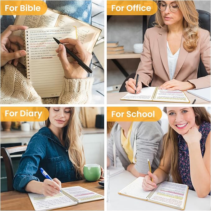 Taja Lined Spiral Journal Notebook for Women & Men, 140 Pages, College Ruled Hardcover Notebook for Work & Note Taking, Journals for Writing, A5(5.7" x 7.9") – Yellow