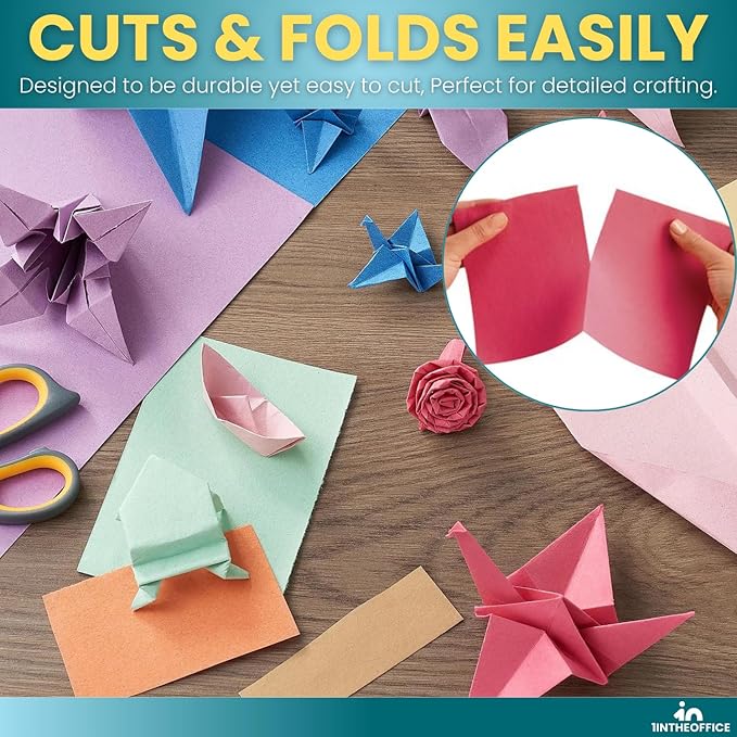 1InTheOffice Construction Paper 9x12, Assorted Colors, 200/Pack