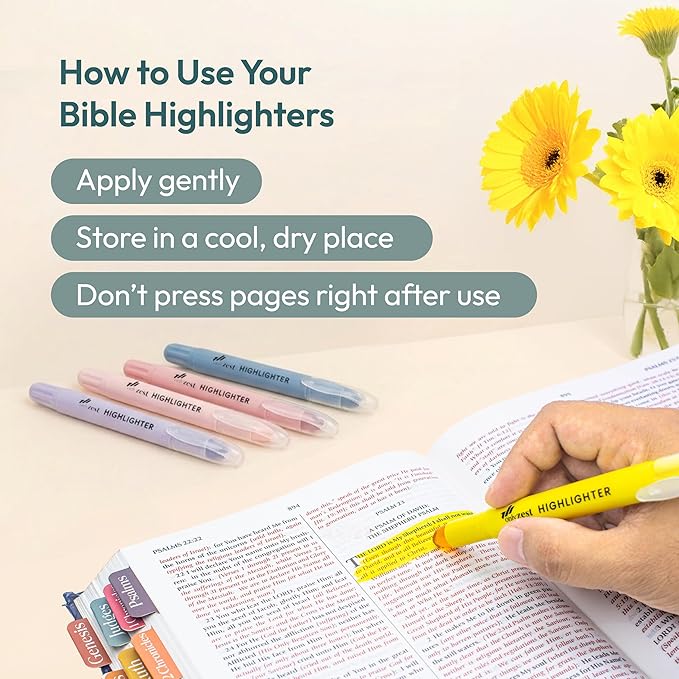 10 Pack Bible Safe Highlighters - Dusty Color, Wax Highlighters No Bleed, Scripture Markers for Journaling, Study Accessories and School Supplies