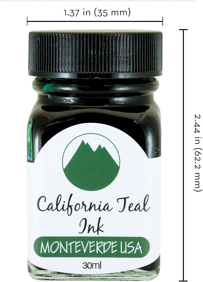 Monteverde USA Ink with ITF Technology, 30 ml California Teal (G309CT)