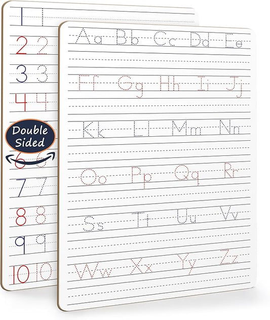 Scribbledo Dry Erase Handwriting Practice for Kids 9 x 12 inch Alphabet Tracing Board Whiteboard Letter Tracing for Kids Ages 3-5 Write and Wipe Alphabet Practice Cards Letters Writing Board