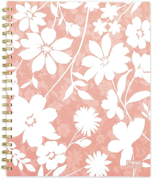 Mead Planner 2026-2027 Weekly & Monthly Academic 15-Month April-June, 8-1/2" x 11", Flower Patch (1804-905A)
