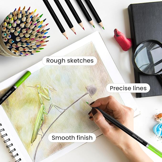 ZENO 72 Vibrant Colored Pencils for Adult Coloring Books | Coloring Pencils for Adults with Oil-Based Cores | Professional Art Supplies | Set for Expert, Beginners and Teens