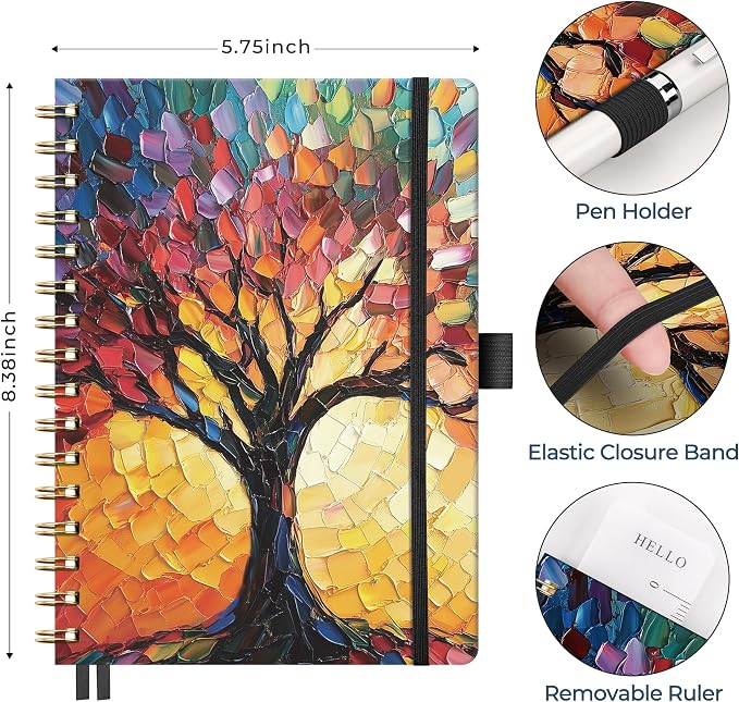 AHGXG Graph Grid Paper Notebook, 160 Pages, A5 Medium Size (5.7'' x 8.3'')