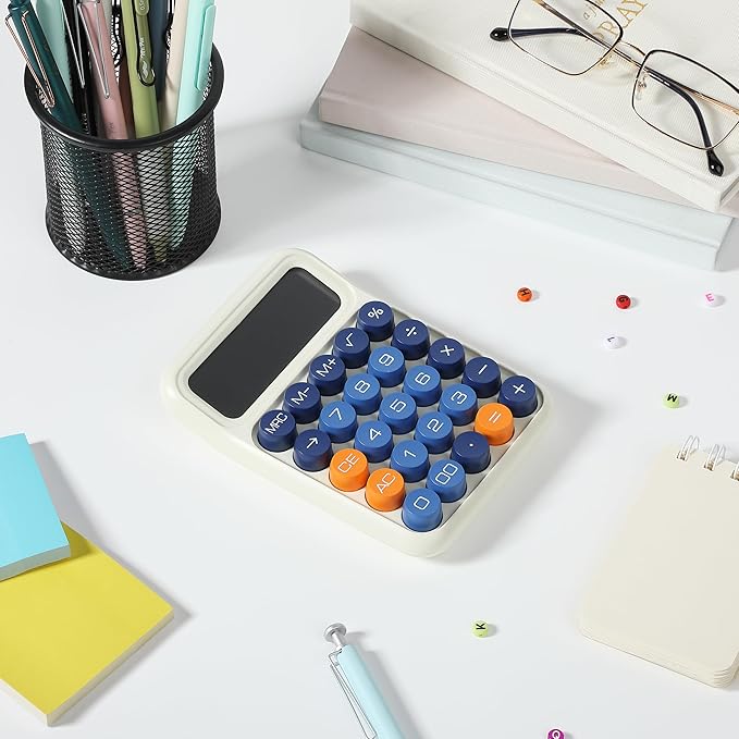 Mr. Pen- Mechanical Switch Calculator, 12 Digit Large LCD Display, Colorful with Big Buttons, Mechanical Switch Calculator for Home, School, Office