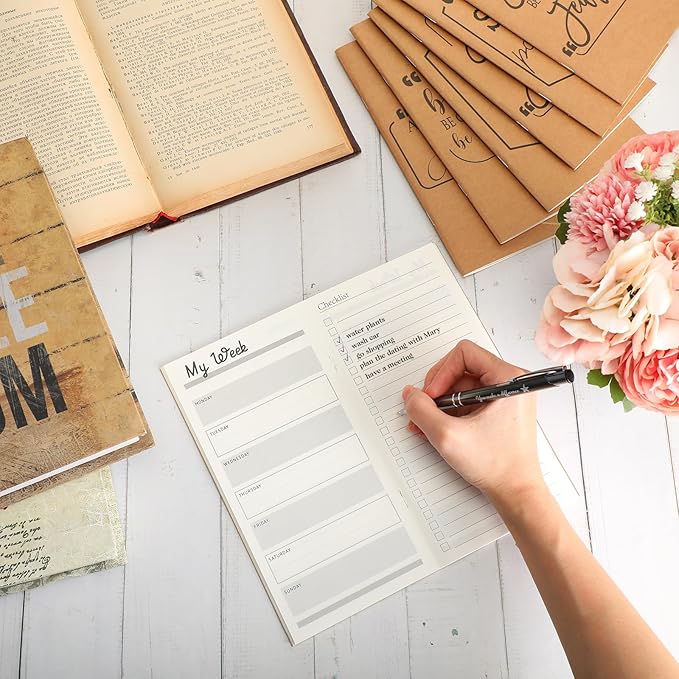 Yeaqee 50 Pcs Employee Appreciation Gifts Undated Weekly Pocket Planners Bulk to Do List Inspirational Habit Track Notebooks for Teacher Boss Nurse Volunteer Social Worker(encouraging)