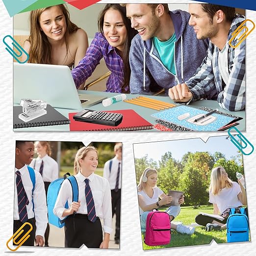 Gilprop 126 Pcs Christmas Middle High School Supplies Kit with Backpack for Student 7-12 Grades, School Supplies Bulk Bundle Essential Notebook Calculator for Xmas Holiday Gifts(Hot Pink)