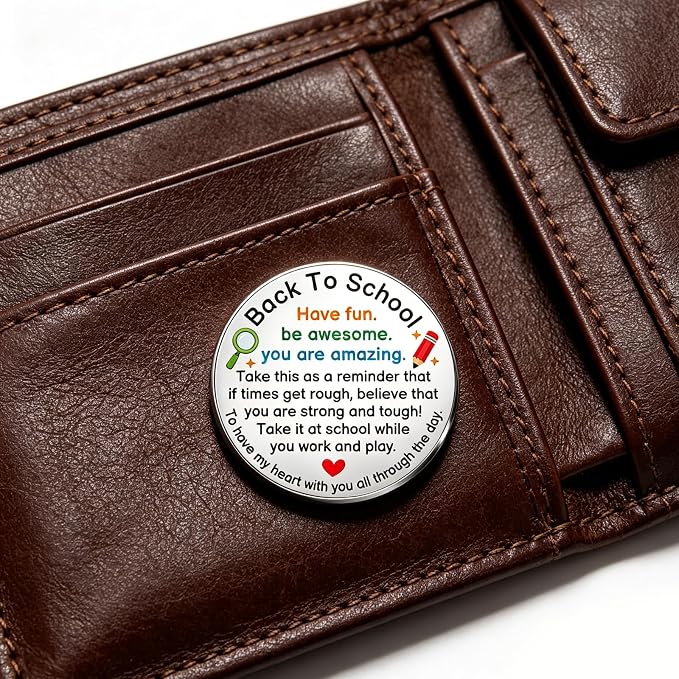 Back to School Supplies for Boys Girls Little Pocket Hug Token | First Day of School Gifts Back to School Stuff for Teens Son Daughter Grandkids Cute School Supplies for Girls