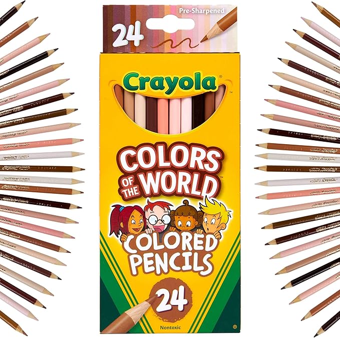 Crayola Colors of the World Bulk Colored Pencil Set - 6 Packs (24ct), Teacher Classroom Must Haves, Skin Tone Colored Pencils for Kids