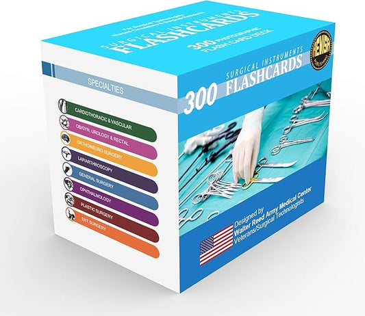 Surgical Instrumentation Flash Cards for Technologists Exam, Medical Students, Operating Room Nurses - Illustrated Instrument Index Cards for General Surgery Ob/GYN Cardio ,Orthopedics, Vascular 2