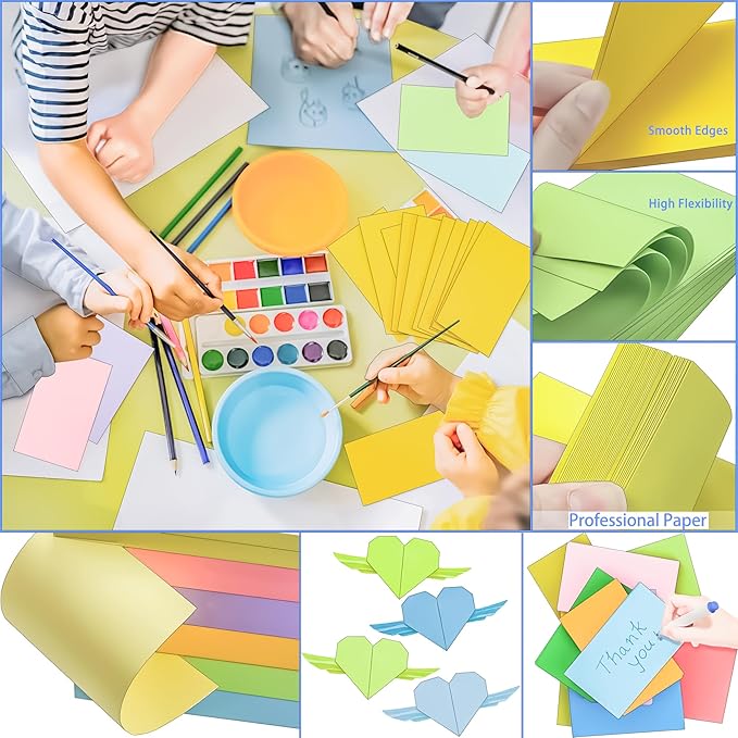 1200Pcs Blank Colored Index Cards 3x5 Inch Flash Cards, Blank Note Card Flashcards, Colorful Card Pad Index Note Books 3 x 5 Notecards for Studying School Supply College Office