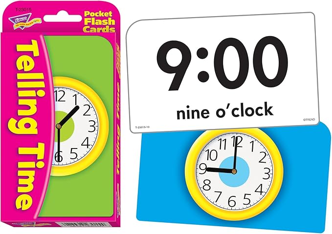 Telling Time Pocket Flash Cards