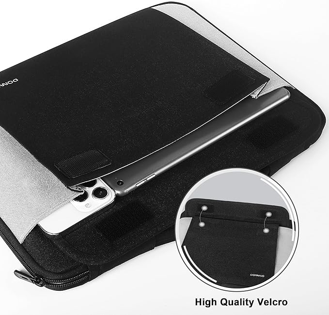 DOMISO 15.6-16 Inch Laptop Sleeve Case,Water-resistant Laptop Protective Case for MacBook Pro16,Dell XPS 16,Lenovo,HP, ASUS, Acer,Black