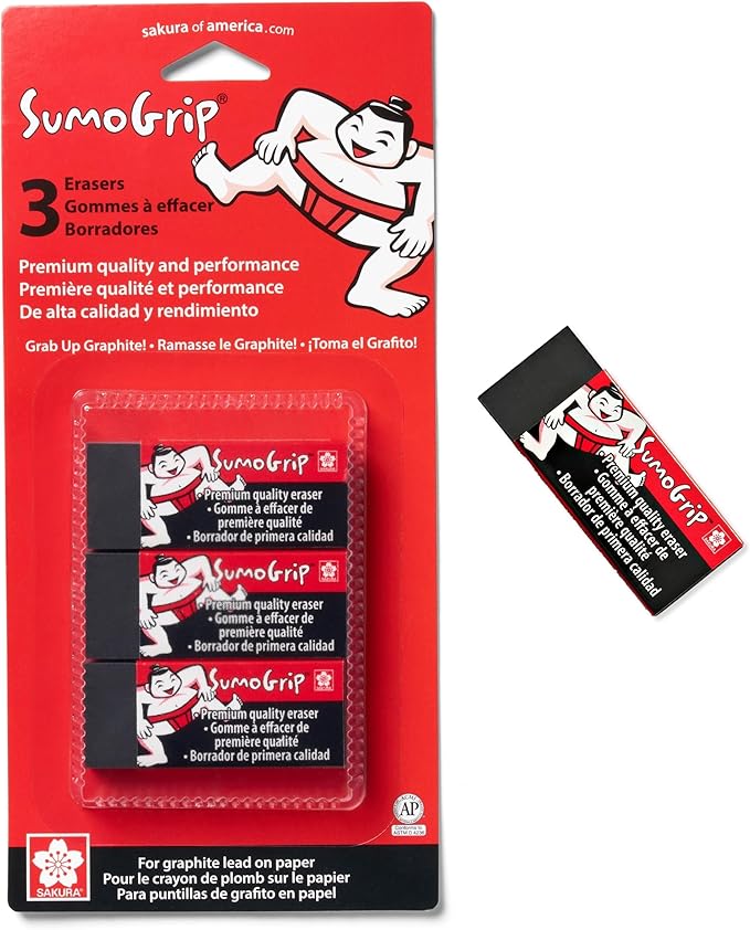 SAKURA 50258 Sumogrip Premium Block Eraser