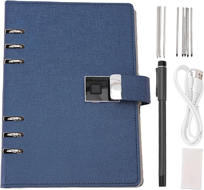 WALFRONT Smart Notebook with AI Transcription and Voice Recognition, Erasable Pen for Note Taking and Sketching, for Students and Creative Projects