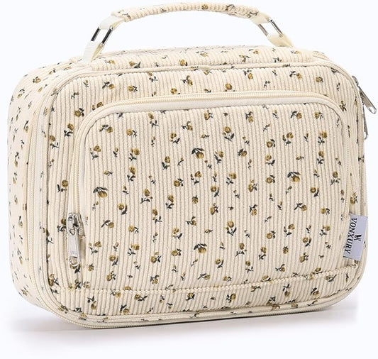 Large Pen Pencil Case,VONXURY High Capacity Art Colored Pencil Pouch Portable Stationery Organizer With 2 Detachable Layers 54 Slots Multiple Zipper Pockets for School Office College