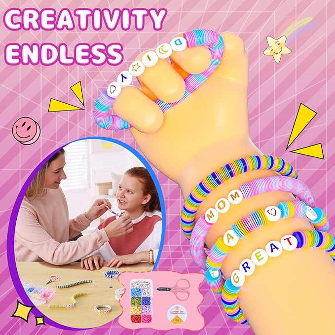 BOOH Decorate Your Own Water Bottle Kits for Girls Age 4-12, Fun Arts and Crafts for Girls Age 4-12, Friendship Bracelet Kit & Mermaid Tail Toys for Ages 6-12, Birthday Gifts Christmas School