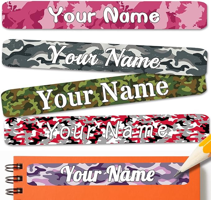 120 PCS Personalized Labels for Kids，Custom Name Tag Stickers Labels Waterproof for School Supplies,Water Bottle,Lunch Box,Toys(2.3 x 0.4 in)