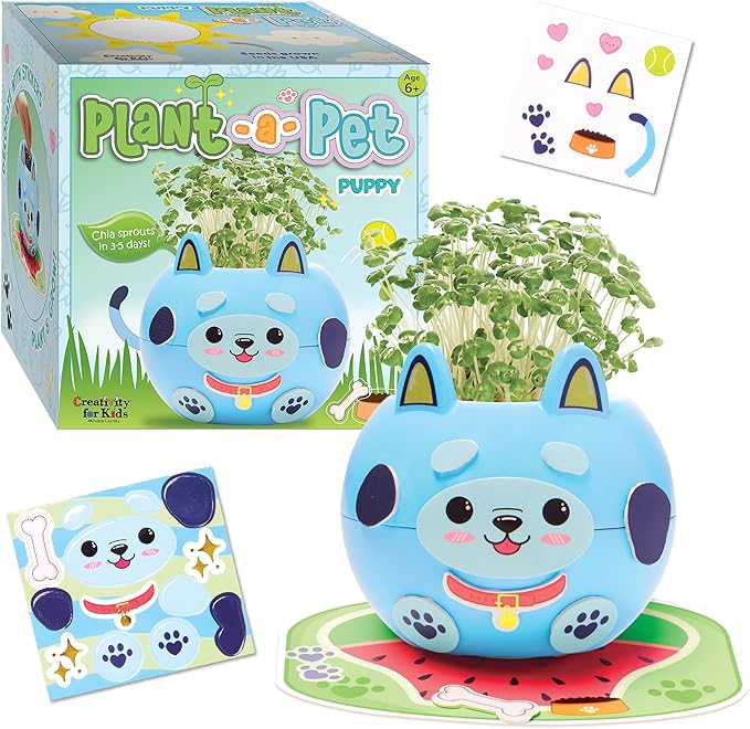 Creativity for Kids Plant-A-Pet: Puppy Toys for Girls - Mini Gifts and Easter Basket Stuffers for Girls, Arts and Crafts for Kids, DIY Activity Set (Ages 6+) (Pack of 6)