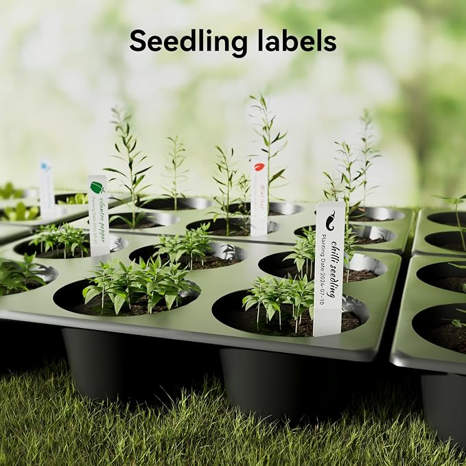NIIMBOT Plant Label 13×45mm (0.51'' x 1.77''), Only for N1(B18) Label Maker | Suitable for Outdoor Indoor Plant Potted Tag, PET Material, Long Storage, Waterproof and High-Temperature Resistance, Clear