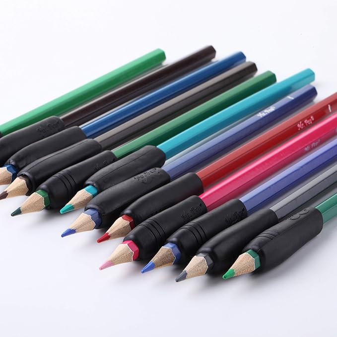 Mr. Pen- Pencil and Pen Grips, 12 Pack, Black, Pencil Grips for Adults, Rubber Pencil Grips, Pen Grips for Adults with Arthritis, Ergonomic Pencil Grip, Pen Gripper