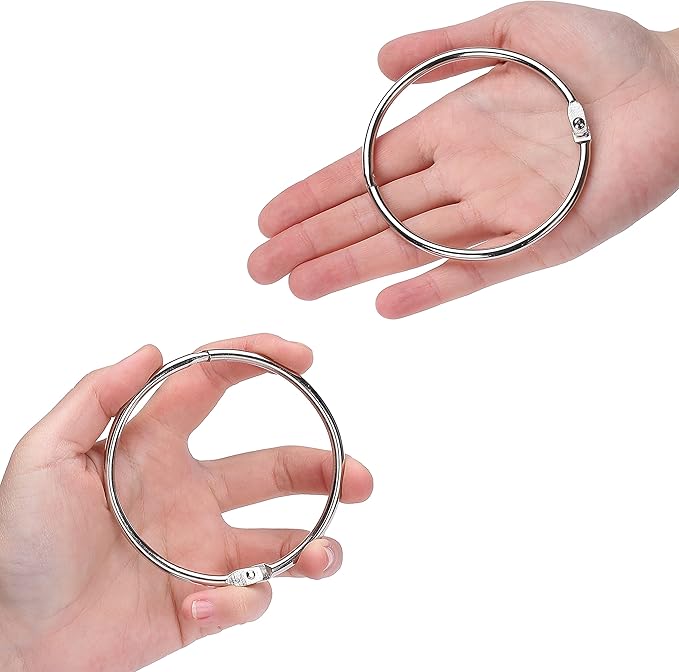 Mr. Pen- Loose Leaf Binder Book Rings, 3 Inch, 10 Pack, Metal Binder Rings for Index Cards, Flash Cards, Notebooks, Scrapbook, Keychains, School, Home, Office, Silver