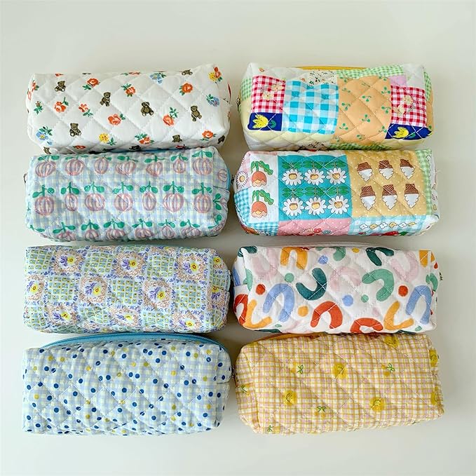 Pencil Case Pen Case Office College School Storage Bag Pouch Holder Box Organizer Makeup Pouch Cosmetic Bag Aesthetic Cute Pencil Case for Girls Boys Kids (L)