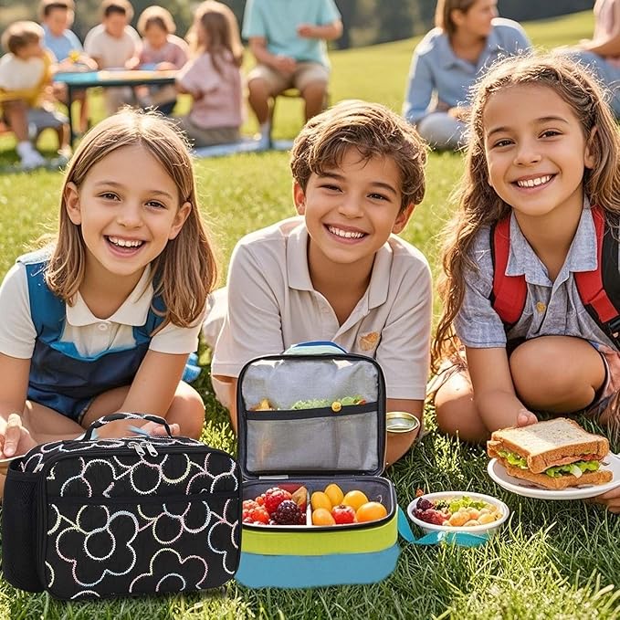 RHCPFOVR Kids Lunch Bag - Insulated Lunch Box for Boys Girls,Washable Lunch Bag and Reusable Toddler Leak-proof Lunchbox for School and Daycare