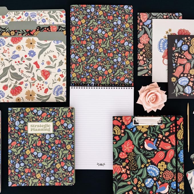 Steel Mill & Co. Large Top Spiral Notebook, Wanderlust Black