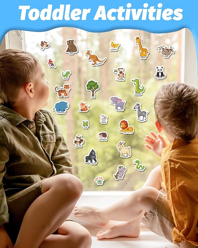 Walenced Reusable Sticker Book for Toddlers, Travel Stickers for Kids, Toddler Craft Activities Toys, Birthday Gifts for Boys & Girls