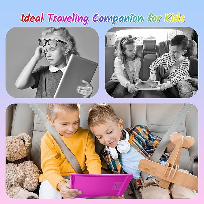 TECJOE 10 Inch 2 Pack LCD Writing Tablet, Colorful Doodle Board Drawing Tablet for Kids, Kids Travel Learning Toys Christmas Birthday Gifts for 3 4 5 6 7 8 Year Old Boys and Girls Toddlers