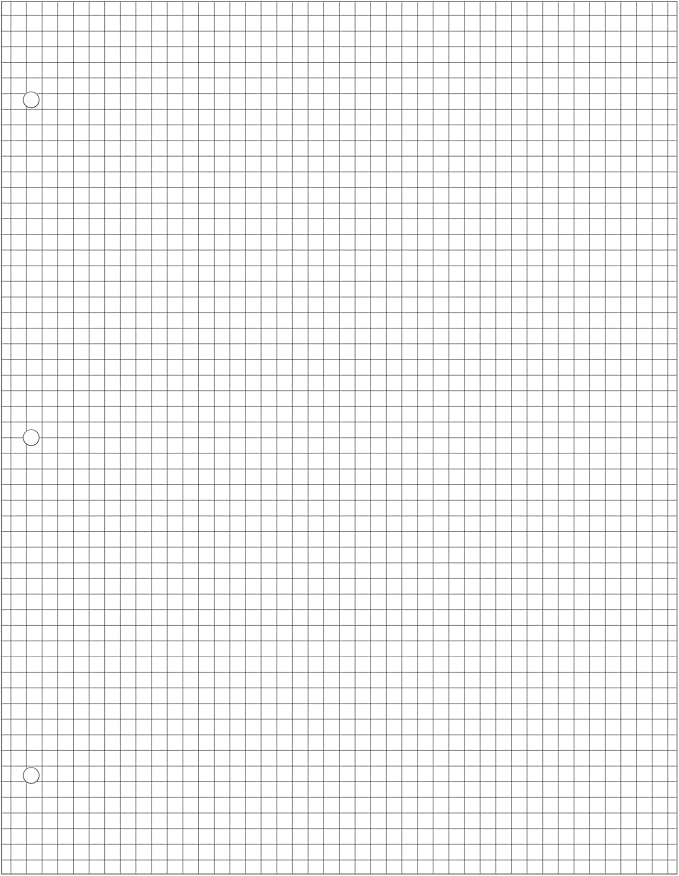 Zelten 2 Pack Letter 90 Sheets/180 Pages Squared Loose Leaf Punched Paper Refills Paper for 3 Hole Binder Personal Organizer Diary Notebook Refillable Planner