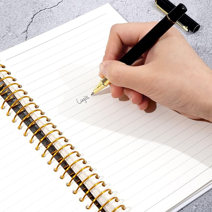 Yoment Small Spiral Notebook,300 Pages Hardcover Spiral Notebooks,5.5”x 7.5”College Ruled Notebook,A5 Spiral Bound Journal,Hard Cover Notebooks for Work Writing School,A5 White