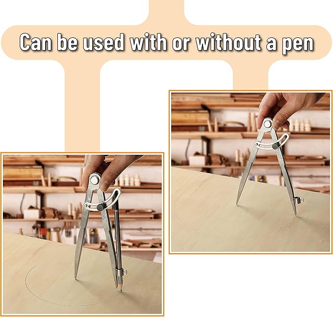 Mr. Pen- Professional Compass for Woodworking, Compass with Wing