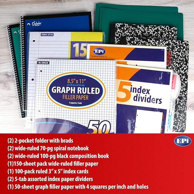 EPI Essential School Supply Kit (6th Grade (120 Packs))
