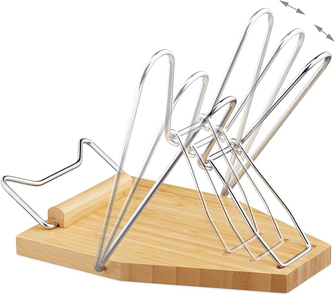 Relaxdays Bamboo Reading Stand, 3 Tilt Angles, Foldable, Book Tray for Notebooks, Books & Tablets, Cookbook Holder, Natural