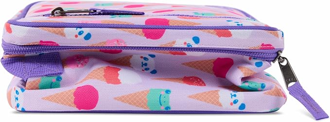 PackIt Freezable Classic Lunch Box, Ice Cream Critters | Built-in ice packs, EcoFreeze+ Technology, Zip Closure, Zip front pocket, Side-release buckle handle, Collapsible, Reusable