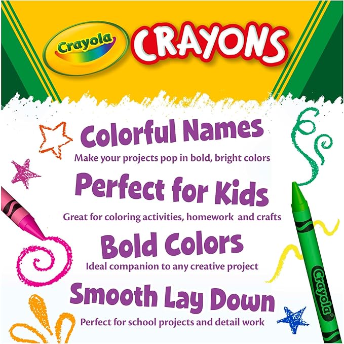 Crayola Crayon Classpack (800ct), Bulk Crayons for Kids, School Supplies, Preschool Teacher Classroom Must Haves, Ages 5, 6, 7