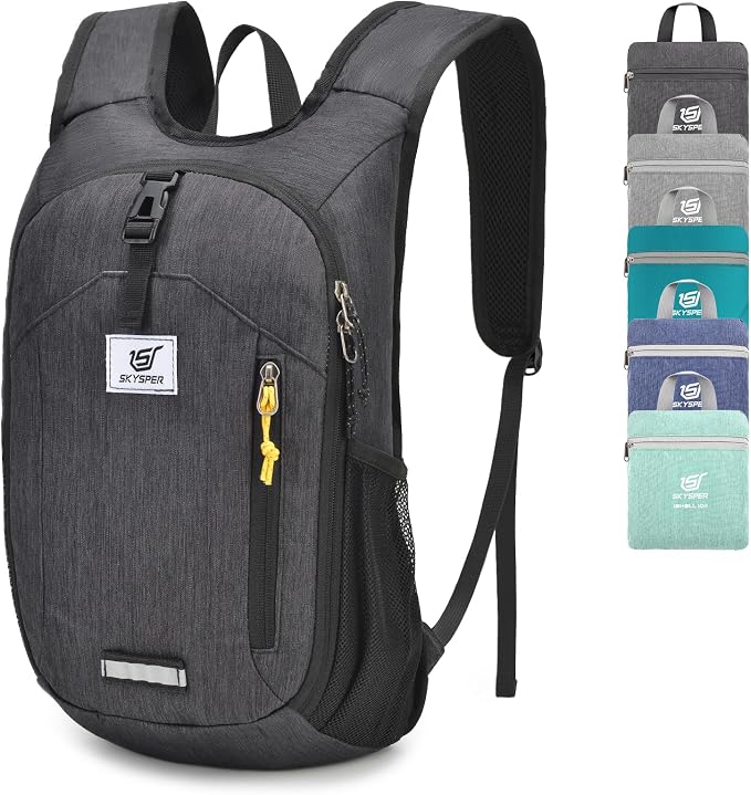SKYSPER 10L Hiking Backpack Small Foldable Daypack Packable Lightweight Hiking Daypack Travel Day Pack for Women Men