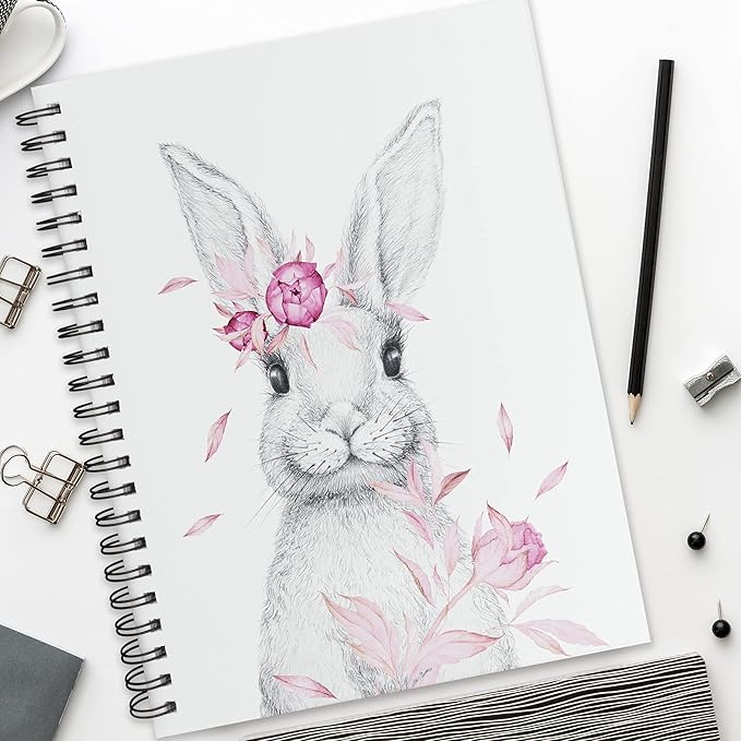 FIXSMITH 5.5"X8.5" Sketch Book | 400 Sheets (68 lb/100gsm) Sketchbook |Acid Free Drawing Paper | Spiral Bound Artist Sketch Pad | for Kids, Beginners, Artists & Professionals | Bright White