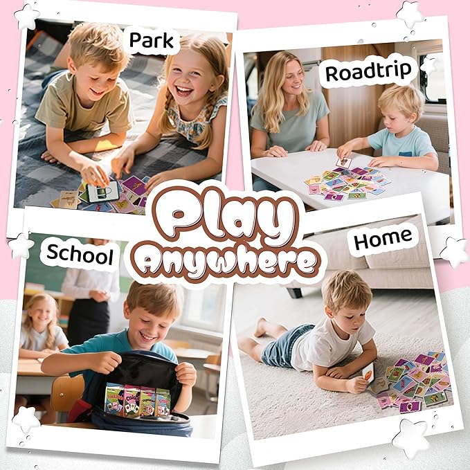 4 Set in 1, 144 Pcs Flash Cards for Toddlers 1-3, Word-Picture Recognition - Food & Drinks, Vegetables, Fruits, Color Flashcards for Toddler 1-3, Flash Cards for Toddlers 1-3