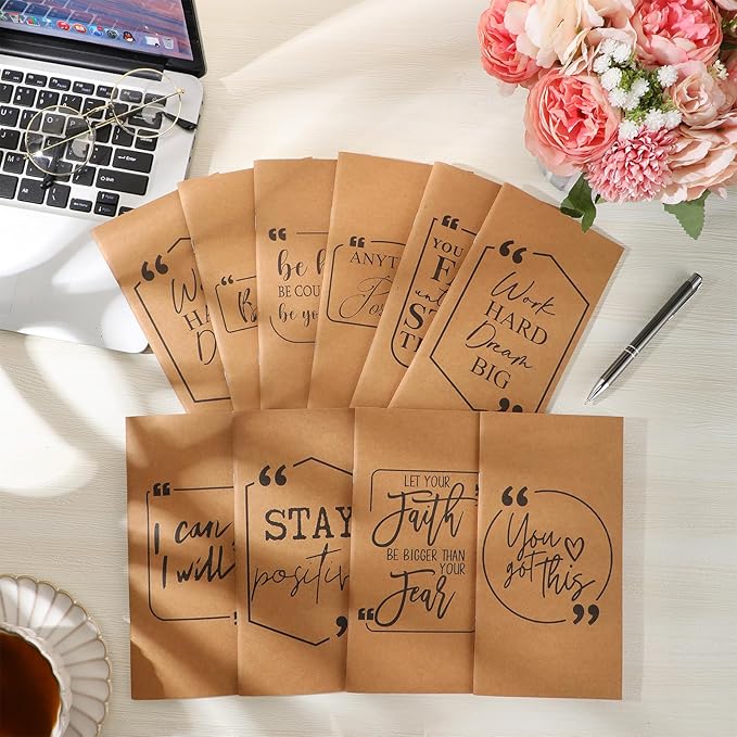Yeaqee 50 Pcs Employee Appreciation Gifts Undated Weekly Pocket Planners Bulk to Do List Inspirational Habit Track Notebooks for Teacher Boss Nurse Volunteer Social Worker(encouraging)