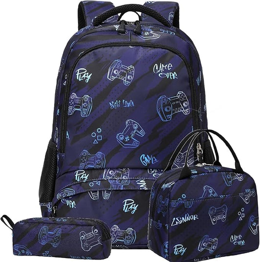 Kimwadalh School Backpack for Girls, Backpack with Lunch Box Pencil Case for Preschool Elementary High School Girls Boys